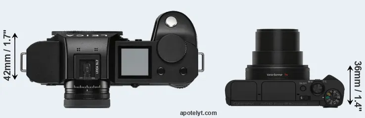 Compare Leica SL2 versus HX80 top