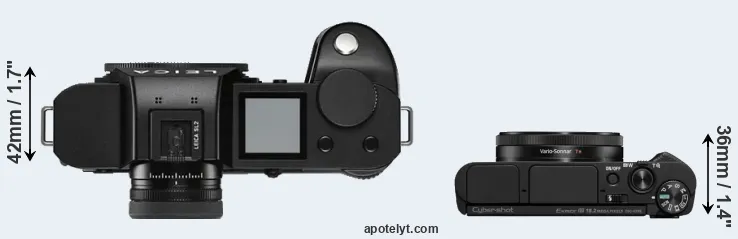 Compare Leica SL2 versus HX99 top
