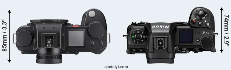 Compare Leica SL3-S versus Z6 III top