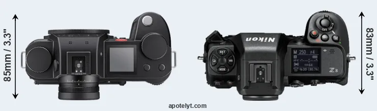Compare Leica SL3-S versus Z8 top
