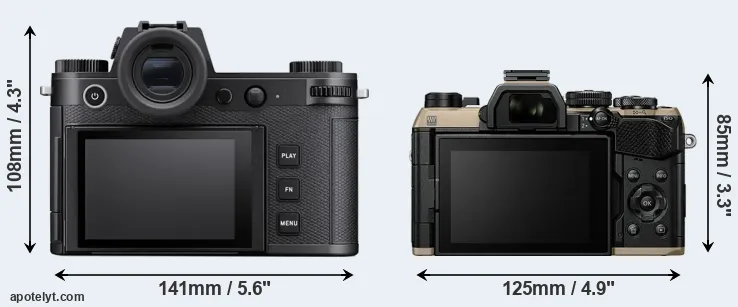 Comparison Leica SL3-S or OM-5 II rear