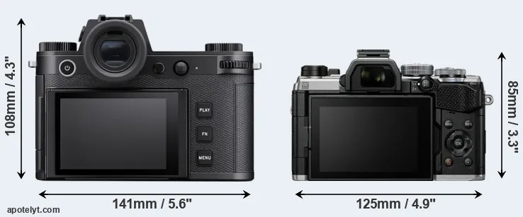 Comparison Leica SL3-S or OM-5 rear