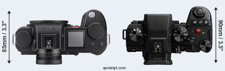 Compare Leica SL3-S versus G9 II top
