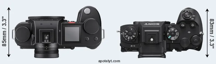 Compare Leica SL3-S versus A1 II top