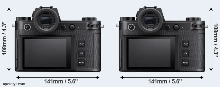 Comparison Leica SL3 or Leica SL3-S rear