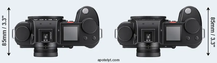 Compare Leica SL3 versus Leica SL3-S top