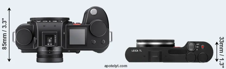 Compare Leica SL3 versus TL top