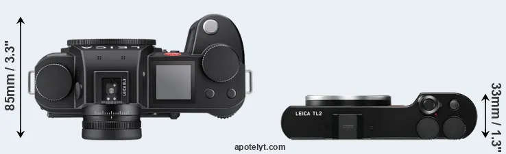 Compare Leica SL3 versus TL2 top
