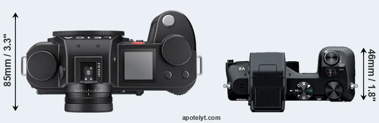 Compare Leica SL3 versus V2 top