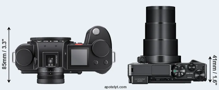 Compare Leica SL3 versus A1000 top