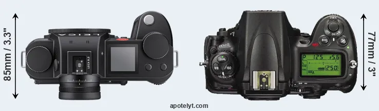 Compare Leica SL3 versus D700 top