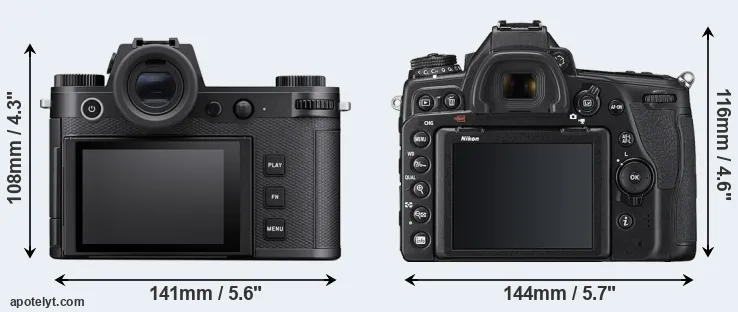 Comparison Leica SL3 or D780 rear
