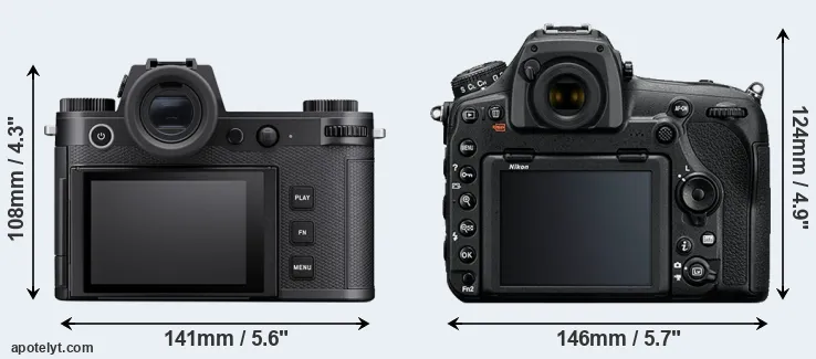 Comparison Leica SL3 or D850 rear