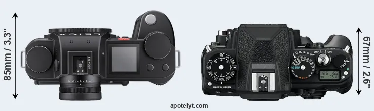 Compare Leica SL3 versus Df top