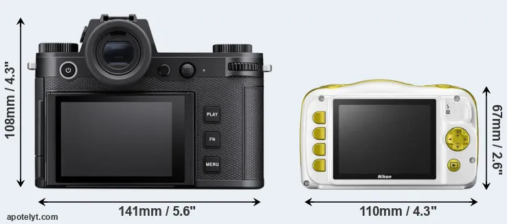 Comparison Leica SL3 or W150 rear