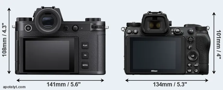 Comparison Leica SL3 or Z7 II rear