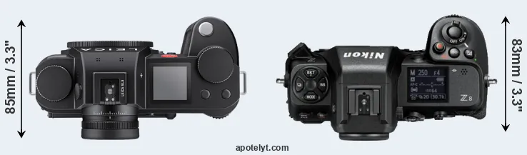 Compare Leica SL3 versus Z8 top