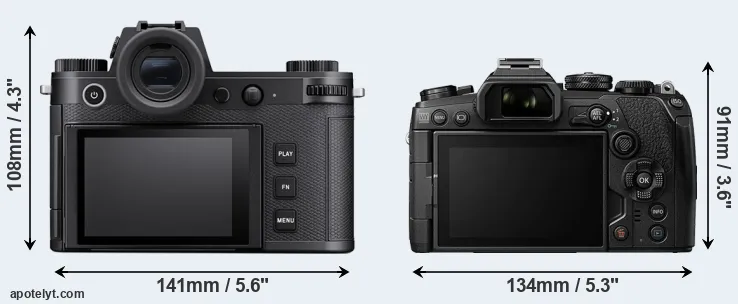 Comparison Leica SL3 or E-M1 III rear