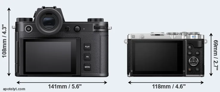 Comparison Leica SL3 or E-P7 rear