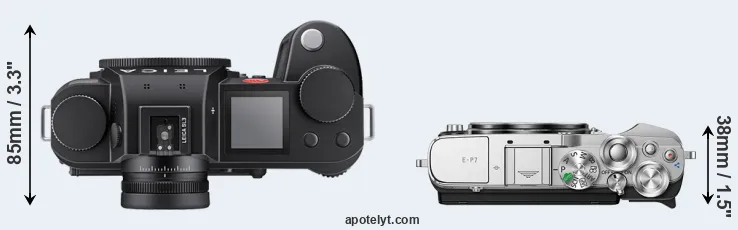 Compare Leica SL3 versus E-P7 top