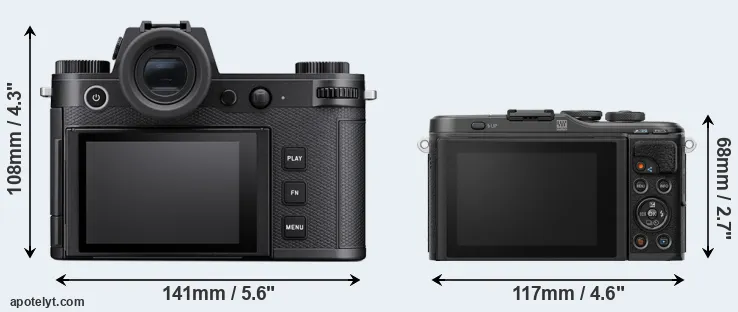 Comparison Leica SL3 or E-PL10 rear