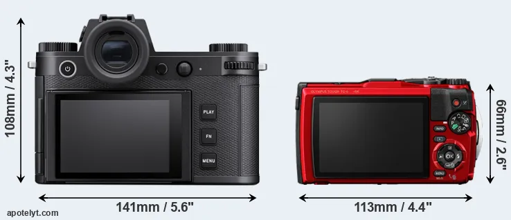 Comparison Leica SL3 or TG-6 rear