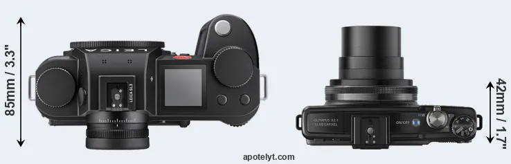 Compare Leica SL3 versus XZ-1 top