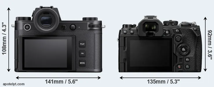 Comparison Leica SL3 or OM-1 rear