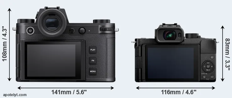 Comparison Leica SL3 or G110 rear