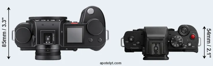 Compare Leica SL3 versus G110 top