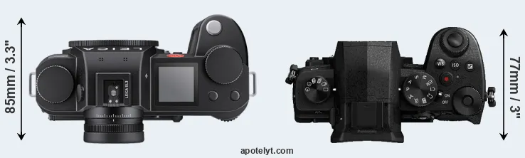 Compare Leica SL3 versus G90 top