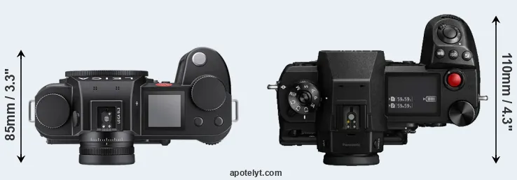 Compare Leica SL3 versus S1H top