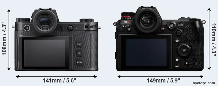 Comparison Leica SL3 or S1R rear