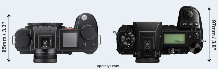 Compare Leica SL3 versus S1R top