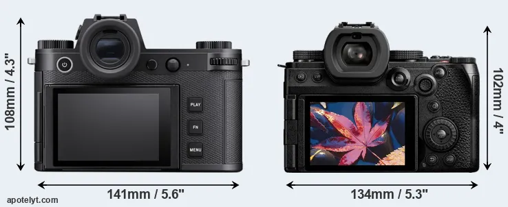 Comparison Leica SL3 or S5 II rear