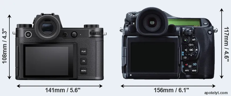 Comparison Leica SL3 or 645Z rear