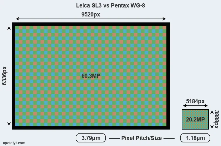 Leica SL3 versus WG-8 MP
