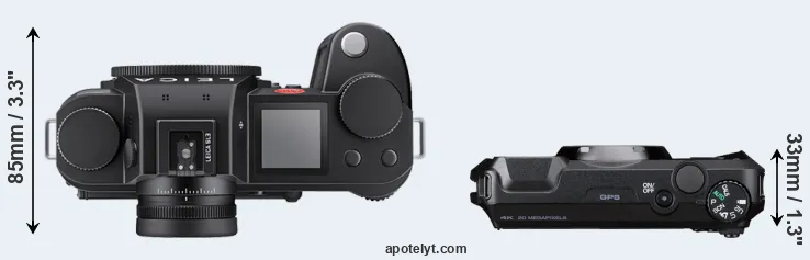 Compare Leica SL3 versus WG-8 top