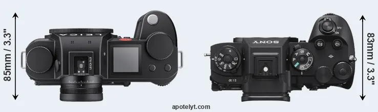 Compare Leica SL3 versus A1 II top