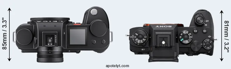 Compare Leica SL3 versus A1 top