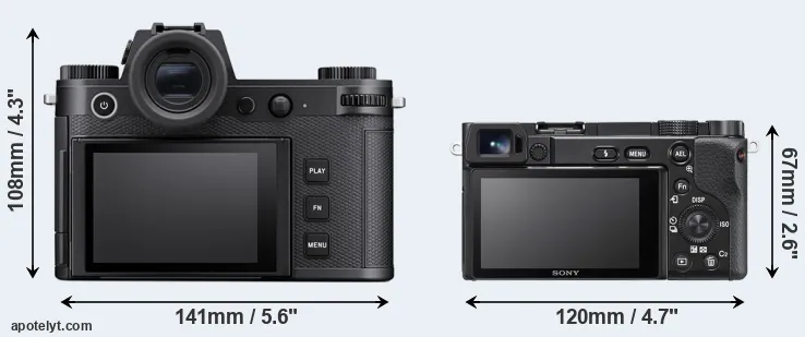 Comparison Leica SL3 or A6100 rear