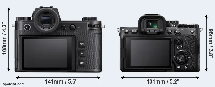 Comparison Leica SL3 or A7 IV rear