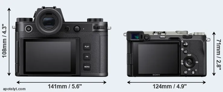 Comparison Leica SL3 or A7C rear