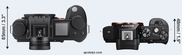 Compare Leica SL3 versus A7S top
