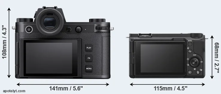 Comparison Leica SL3 or ZV-E10 II rear
