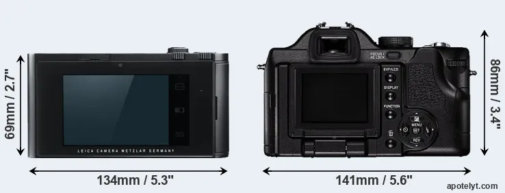 Comparison T Typ 701 or V-LUX 1 rear