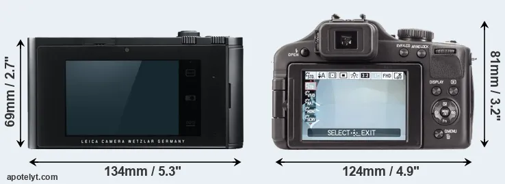 Comparison T Typ 701 or V-LUX 3 rear