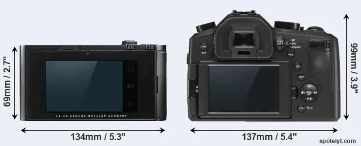 Comparison T Typ 701 or V-LUX Typ 114 rear