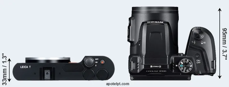 Compare T Typ 701 versus B500 top