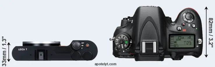 Compare T Typ 701 versus D610 top